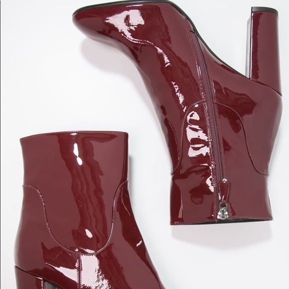 Lk Bennett Pellino Red Patent Ankle Boots - Picture 2 of 6